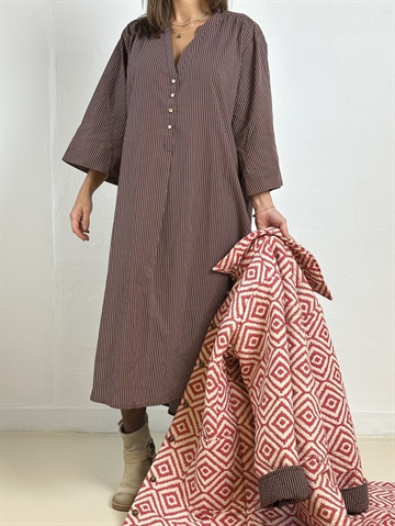 GASPAR Mumbai Stripe Dress 2510715 Kjole Plum 